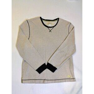 TOMMY BAHAMA Men's Size M Brown/Tan Cotton Long Sleeve Crewneck Shirt